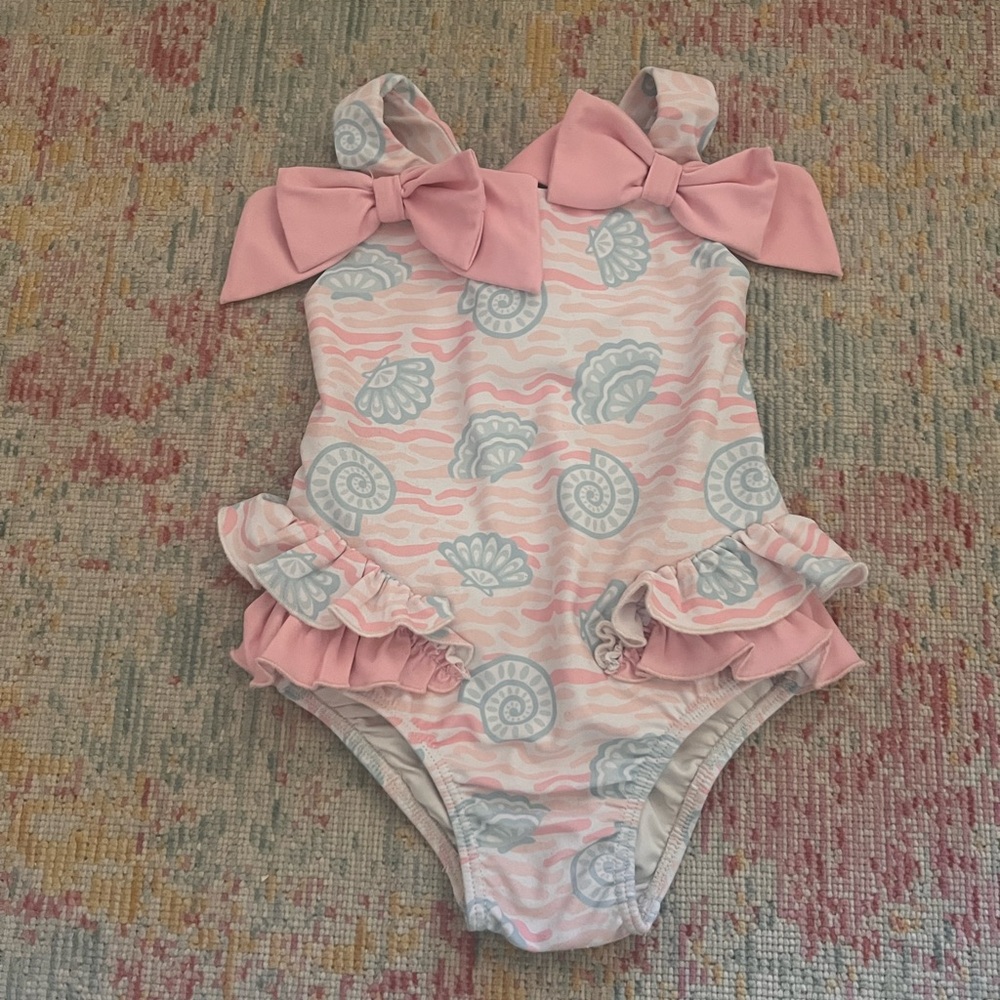 Pink and Blue Seashell Swimsuit